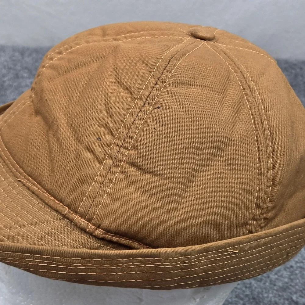 Vintage Duckbill Cap Size M Brown Utility Hat Foam Lined Workwear Streetwear 80s